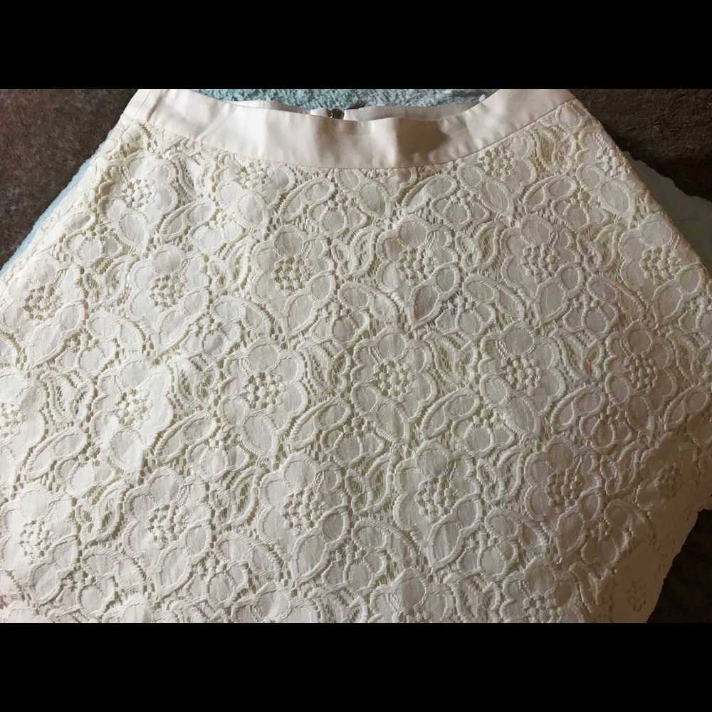 NWT The Limited Delicate off White Floral Skirt - Picture 6 of 7